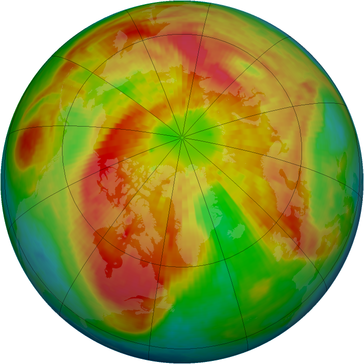 Arctic ozone map for 23 March 2004